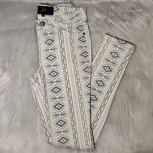 Jack By BB Dakota Aztec Print Skinny Jeans